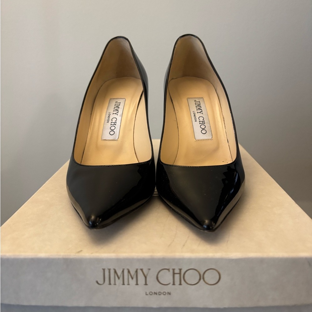 Jimmy Choo Black Patent Leather Heels